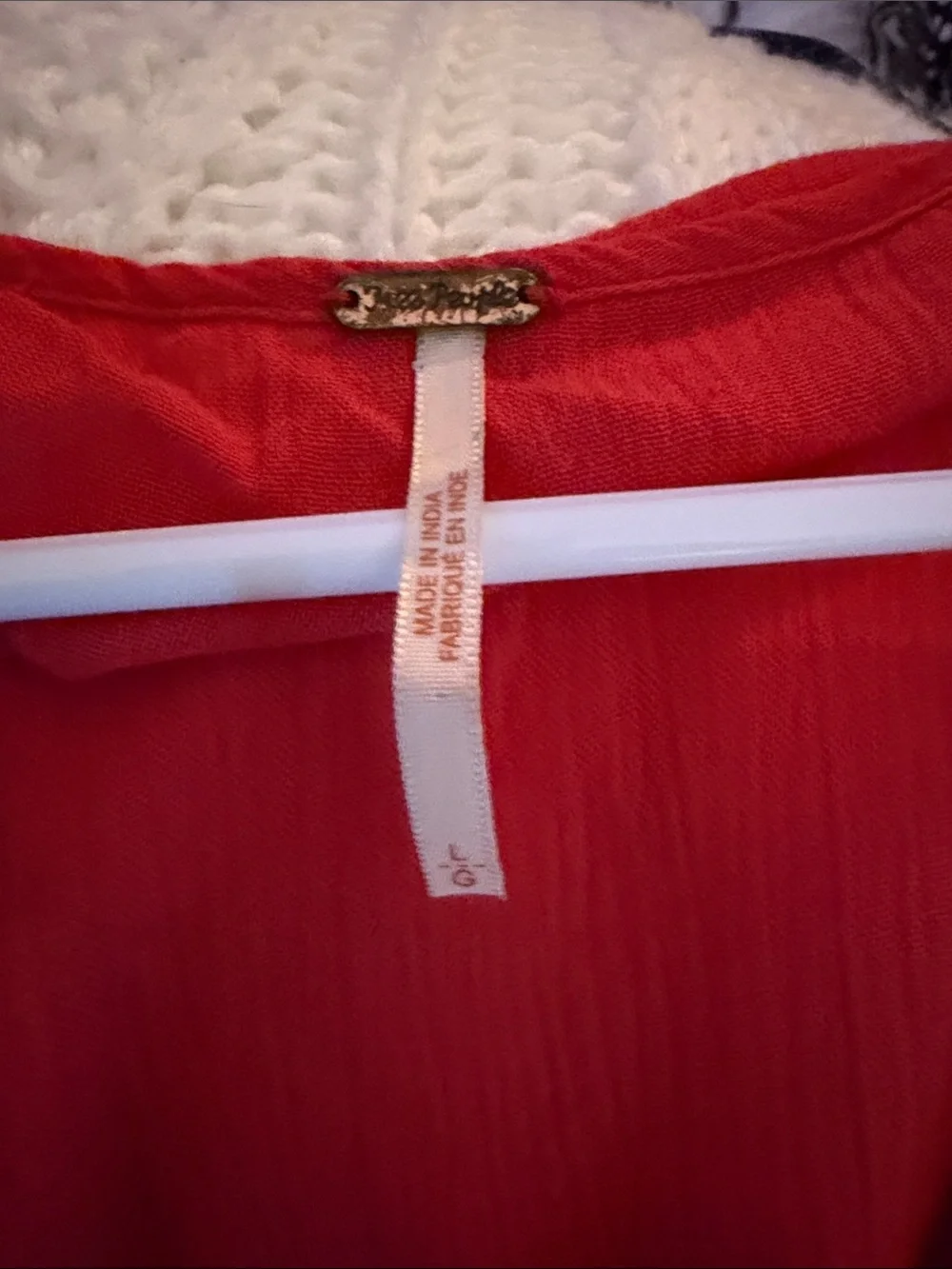 Free People Cora Embroidered Mini Dress Red Size Large